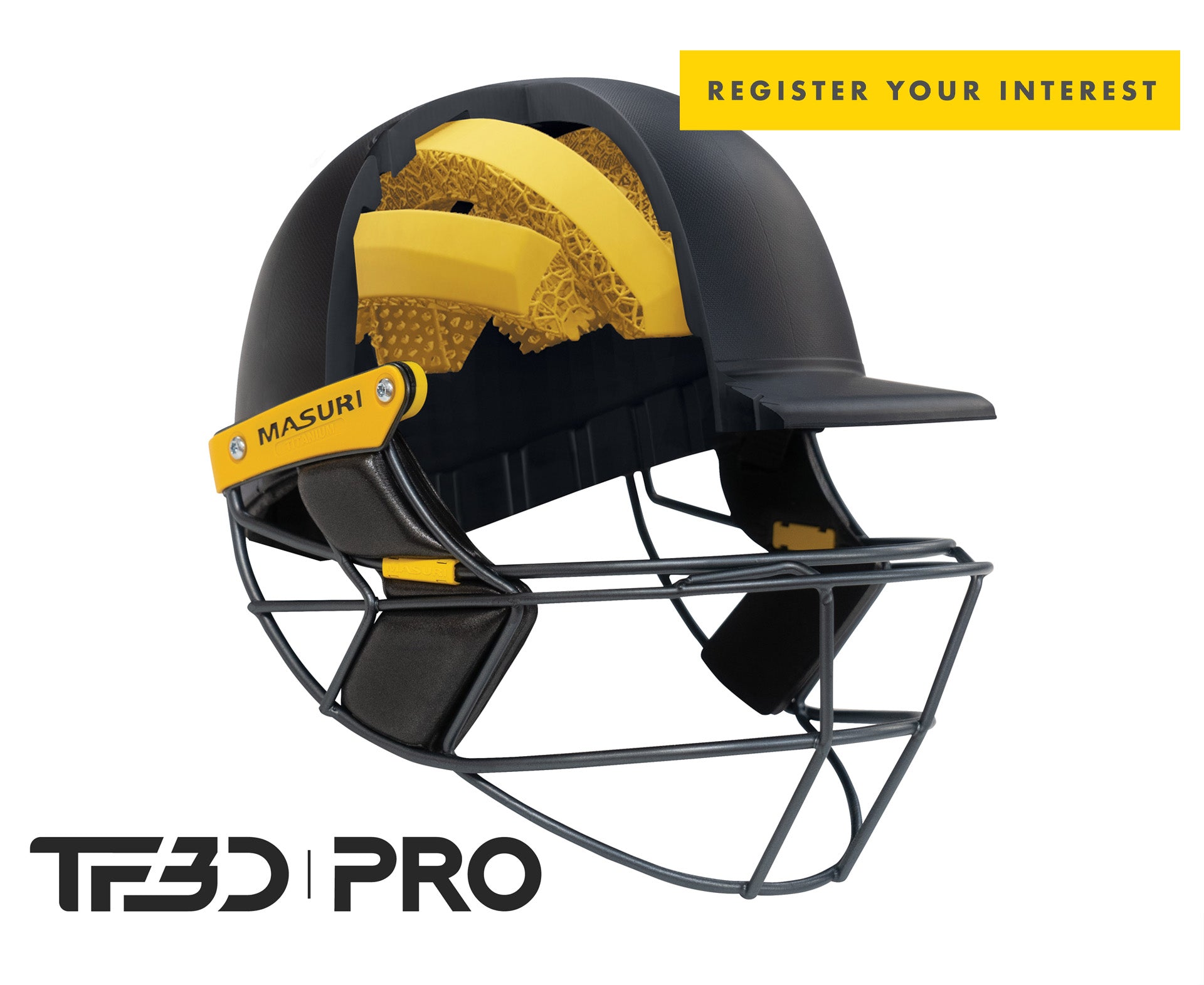 Masuri Cricket Helm Mit Kopf- & Nackenschutz – 2024 Modell, Schwarz, Gr. Erwachsen, BS7928:2013