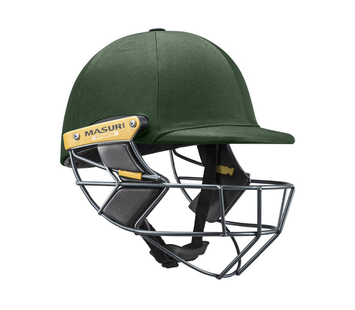 Masuri t line titanium green wicket keeping helmet