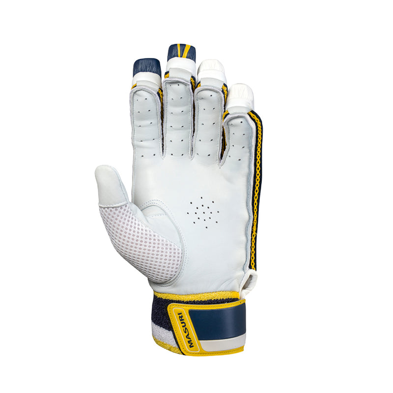 front view of masuri e line youth batting gloves
