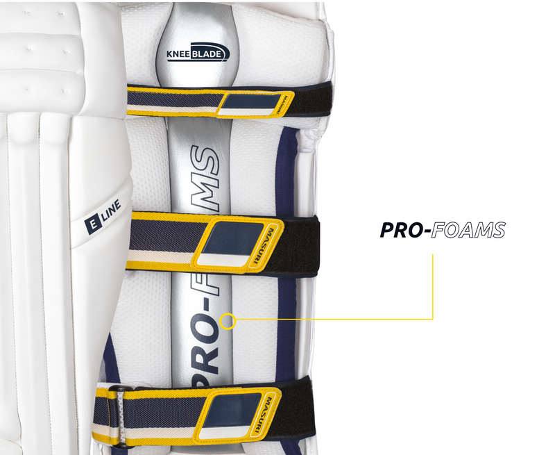 pro foams on masuri e line batting pads