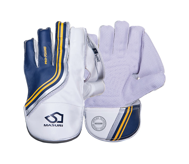 Masuri t line white wicket keeping gloves