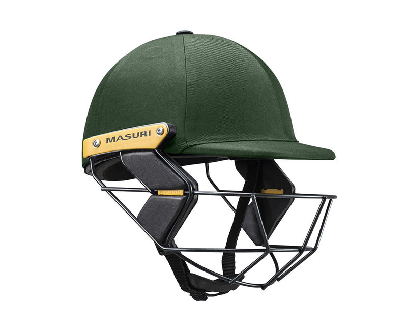 masuri t line steel junior green cricket helmet