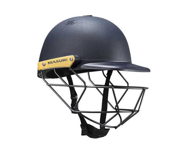 masuri c line steel junior navy cricket helmet