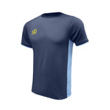 masuri mens navy and sky blue short sleeve training shirt