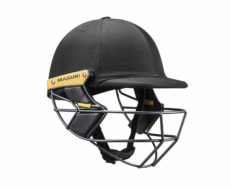 masuri t line steel black cricket helmet