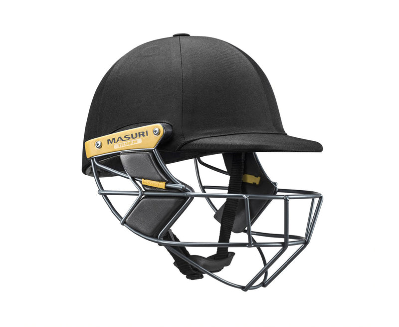 masuri t line titanium black cricket helmet