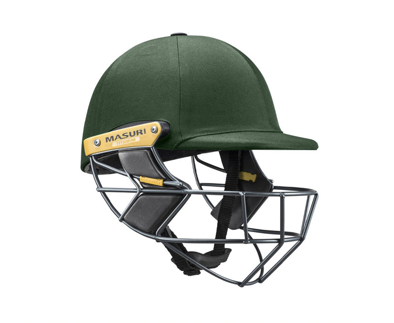masuri t line titanium green cricket helmet