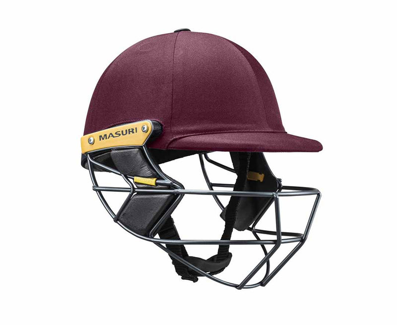 masuri t line steel maroon cricket helmet