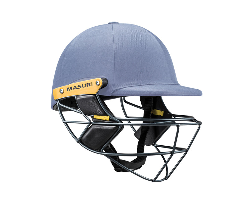 masuri e line steel sky blue cricket helmet