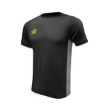 masuri mens black and grey short sleeve training shirt